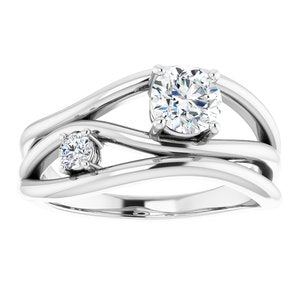 14K White 5/8 CTW Lab-Grown Diamond Ring