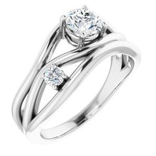 Load image into Gallery viewer, 14K White 5/8 CTW Lab-Grown Diamond Ring
