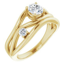 Load image into Gallery viewer, 14K Yellow 5/8 CTW Lab-Grown Diamond Ring
