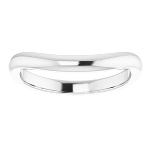 Sterling Silver Band for 9 x 7 mm Emerald Ring