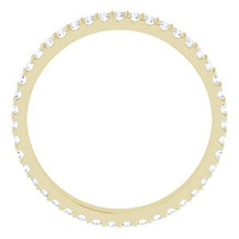 Charger l&#39;image dans la galerie, 14K jaune 3/4 CTW diamant éternité bande taille 6
