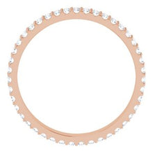 Charger l&#39;image dans la galerie, 14K Rose 3/4 CTW Diamond Eternity Band Taille 6
