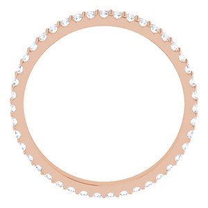 14K Rose 3/4 CTW Diamond Eternity Band Taille 6