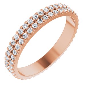 14K Rose 3/4 CTW Diamond Eternity Band Taille 6