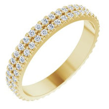 Load image into Gallery viewer, 14K Yellow 3/4 CTW Diamond Eternity Band Size 7.5
