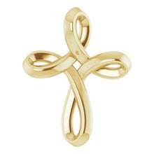 Load image into Gallery viewer, 14K Yellow 13.35x10.42 mm Youth Cross Pendant
