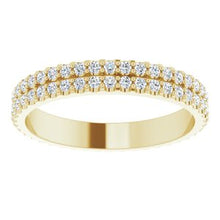 Charger l&#39;image dans la galerie, 14K jaune 3/4 CTW diamant éternité bande taille 6
