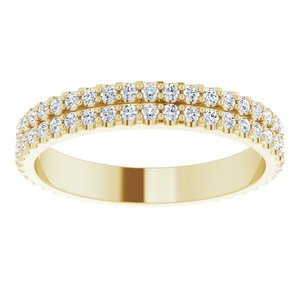 14K jaune 3/4 CTW diamant éternité bande taille 6