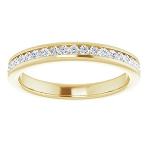 Bande d'anniversaire en diamant 14K jaune 7/8 CTW