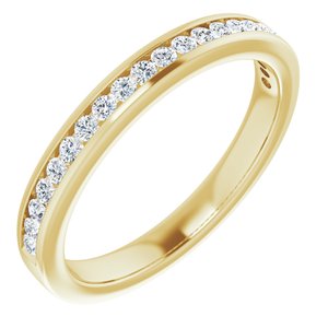 Bande d'anniversaire en diamant 14K jaune 7/8 CTW