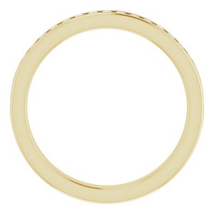 Bande d'anniversaire en diamant 14K jaune 7/8 CTW