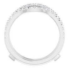 Charger l&#39;image dans la galerie, Montage de la garde de bague en diamant blanc 1/2 CTW 14K blanc
