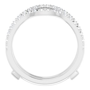 Montage de la garde de bague en diamant blanc 1/2 CTW 14K blanc