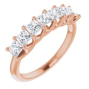 14K Rose 1 1/8 CTW Diamond Anniversary Band