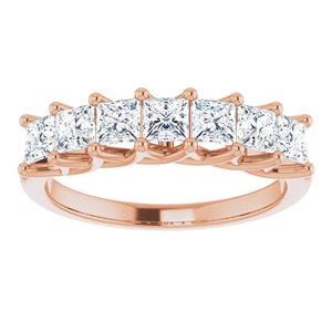 14K Rose 1 1/8 CTW Diamond Anniversary Band