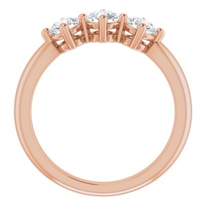 14K Rose 3/4 CTW Diamond Anniversary Band