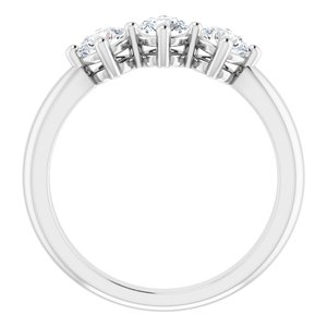 14K White 3/4 CTW Diamond Anniversary Band