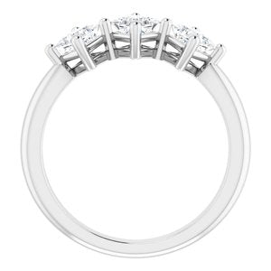 Bande d'anniversaire en diamant blanc 3/4 CTW 14K