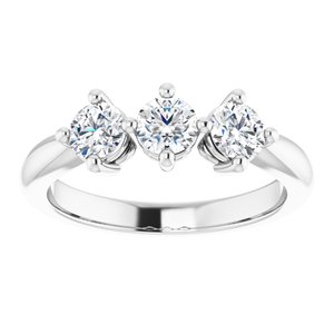 14K White 3/4 CTW Diamond Anniversary Band