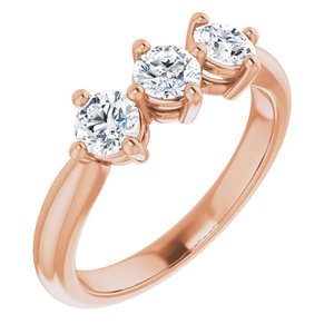 14K Rose 3/4 CTW Diamond Anniversary Band