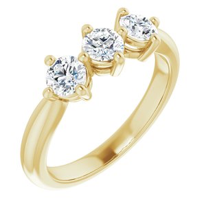 Bande d'anniversaire en diamant jaune 14K 3/4 CTW