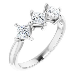 Bande d'anniversaire en diamant blanc 3/4 CTW 14K
