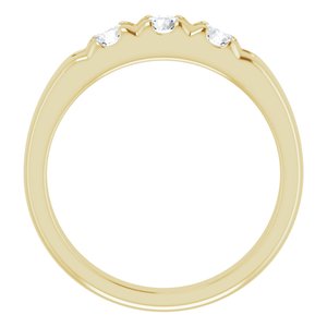 Bande d'anniversaire en diamant jaune 14K 3/4 CTW