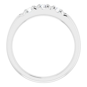 Bande d'anniversaire en diamant 14K blanc 5/8 CTW