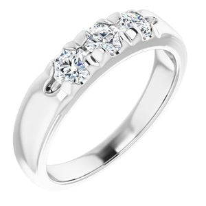 Bande d'anniversaire en diamant 14K blanc 5/8 CTW