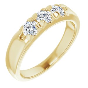 Bande d'anniversaire en diamant 14K jaune 5/8 CTW