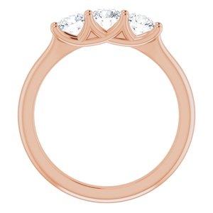 14K Rose 3/4 CTW Diamond Anniversary Band