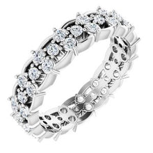 Load image into Gallery viewer, 14K White 5/8 CTW Diamond Eternity Band Size 4
