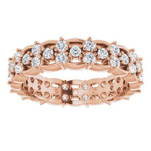 Load image into Gallery viewer, 14K Rose 5/8 CTW Diamond Eternity Band Size 4
