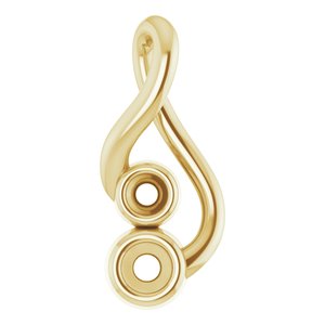 14K Yellow Freeform Pendant Mounting