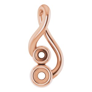 14K Rose Freeform Pendant Mounting