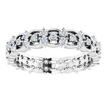 Load image into Gallery viewer, 14K White 5/8 CTW Diamond Eternity Band Size 6.5
