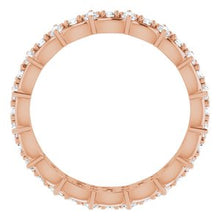 Load image into Gallery viewer, 14K Rose 5/8 CTW Diamond Eternity Band Size 4
