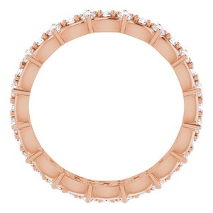 14K Rose 5/8 CTW Diamond Eternity Band Size 4