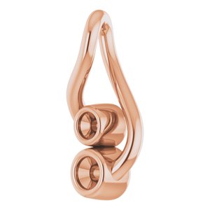 14K Rose Freeform Pendant Mounting