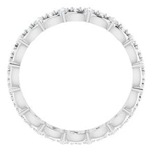 Load image into Gallery viewer, 14K White 5/8 CTW Diamond Eternity Band Size 6.5
