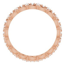 Load image into Gallery viewer, 14K Rose 5/8 CTW Diamond Eternity Band Size 6.5
