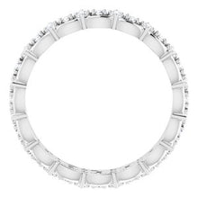 Load image into Gallery viewer, 14K White 5/8 CTW Diamond Eternity Band Size 6
