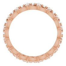 Load image into Gallery viewer, 14K Rose 5/8 CTW Diamond Eternity Band Size 5
