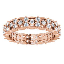 Load image into Gallery viewer, 14K Rose 5/8 CTW Diamond Eternity Band Size 5
