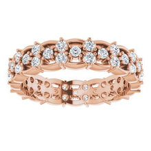 Load image into Gallery viewer, 14K Rose 5/8 CTW Diamond Eternity Band Size 4.5
