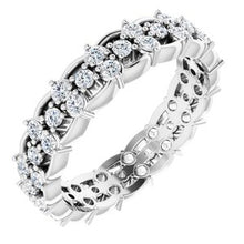 Load image into Gallery viewer, 14K White 5/8 CTW Diamond Eternity Band Size 4.5
