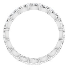 Load image into Gallery viewer, 14K White 5/8 CTW Diamond Eternity Band Size 4.5
