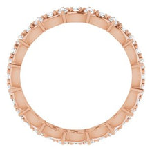 Load image into Gallery viewer, 14K Rose 5/8 CTW Diamond Eternity Band Size 4.5
