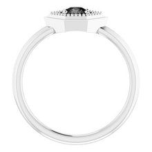 Charger l'image dans la galerie, Sterling Silver Onyx Geometric Ring
