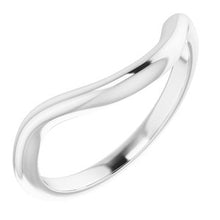 Charger l'image dans la galerie, Sterling Silver  11x9 mm Emerald Wedding Band
